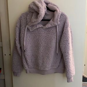 z by zella fuzzy purple sweater